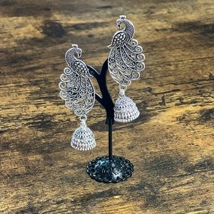 Oxidized Silver Plated Jhumka Earrings/Indian Fashion Jewellery